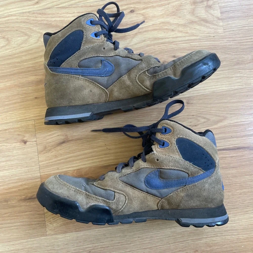 Vintage Nike ACG Caldera Hiking Boots Brown Blue Men's‎ 7 Korea Made 90s Y2K